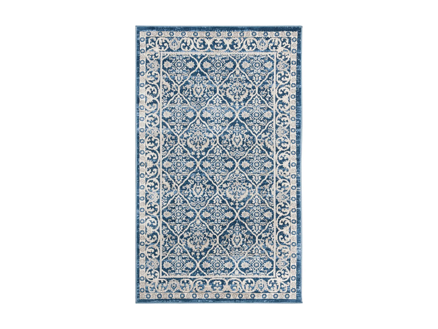 Tapis Bleu Marine/Gris 91 X 152 cm - Teresse