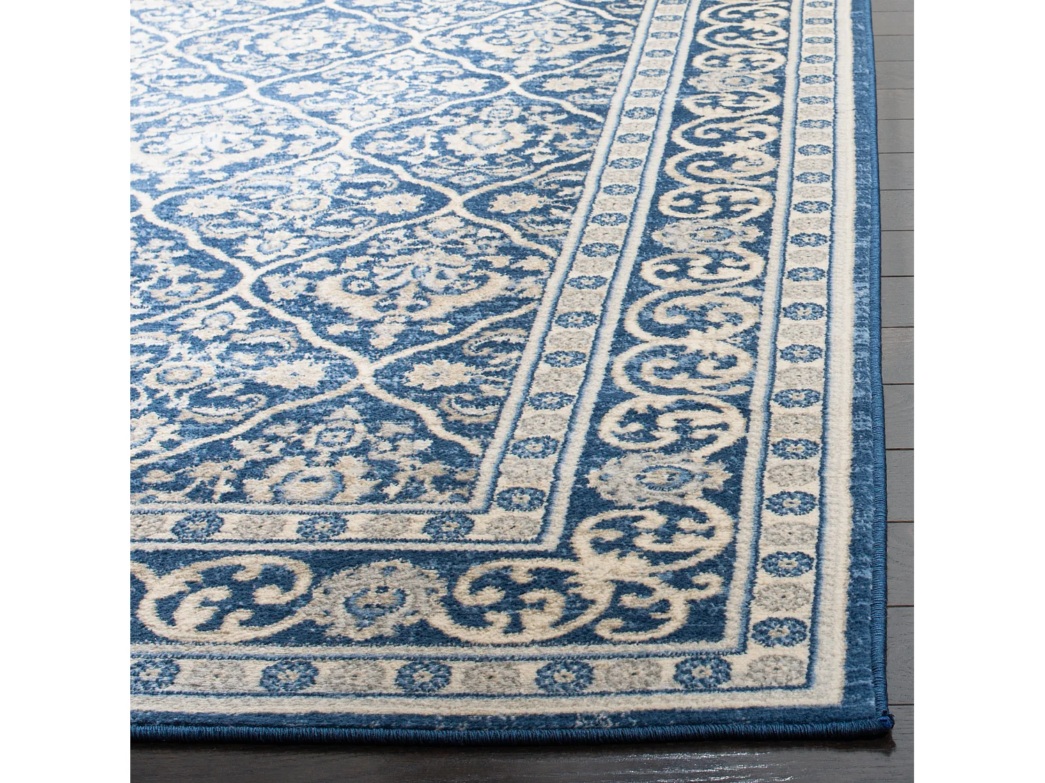 Tapis Bleu Marine/Gris 91 X 152 cm - Teresse
