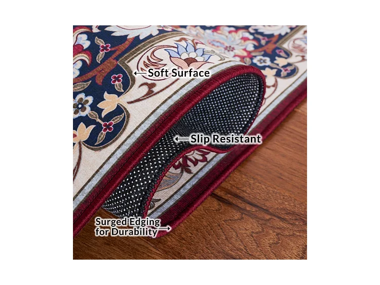 Tapis Rouge/Bleu Marine 183 X 183 cm - Serenade