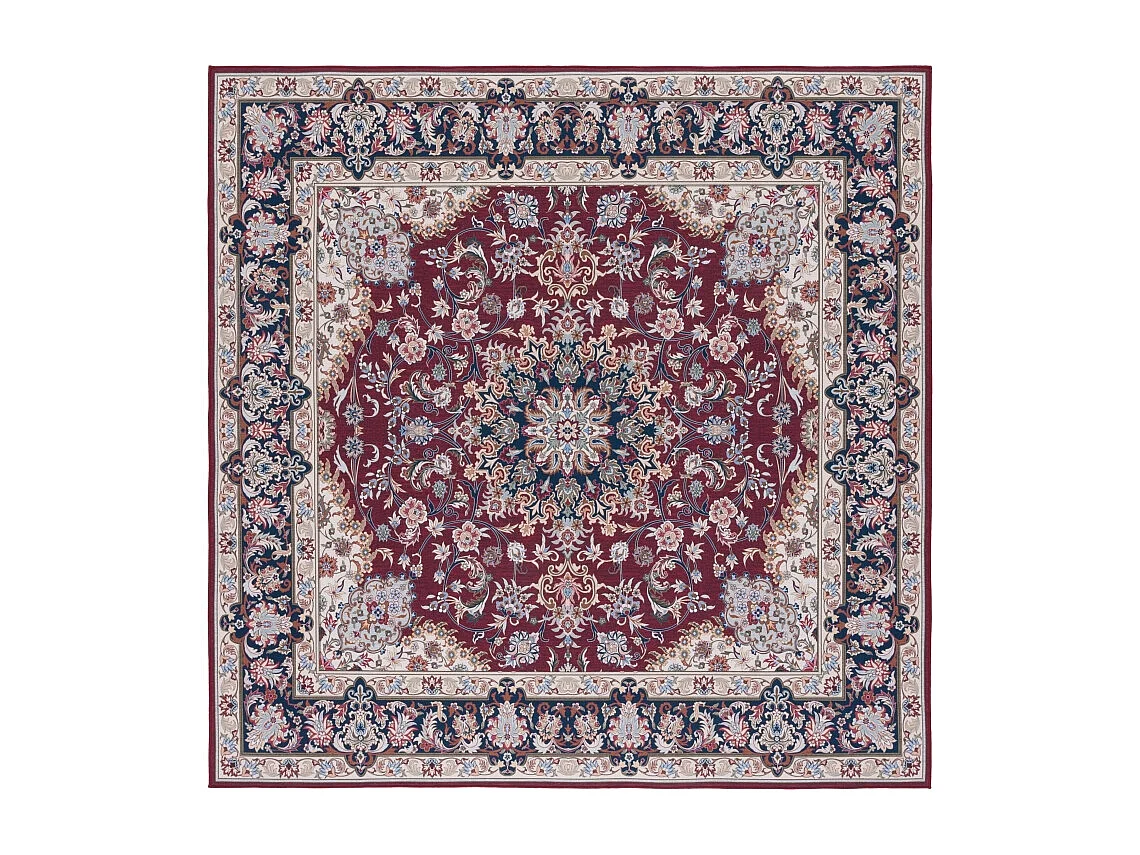 Tapis Rouge/Bleu Marine 183 X 183 cm - Serenade