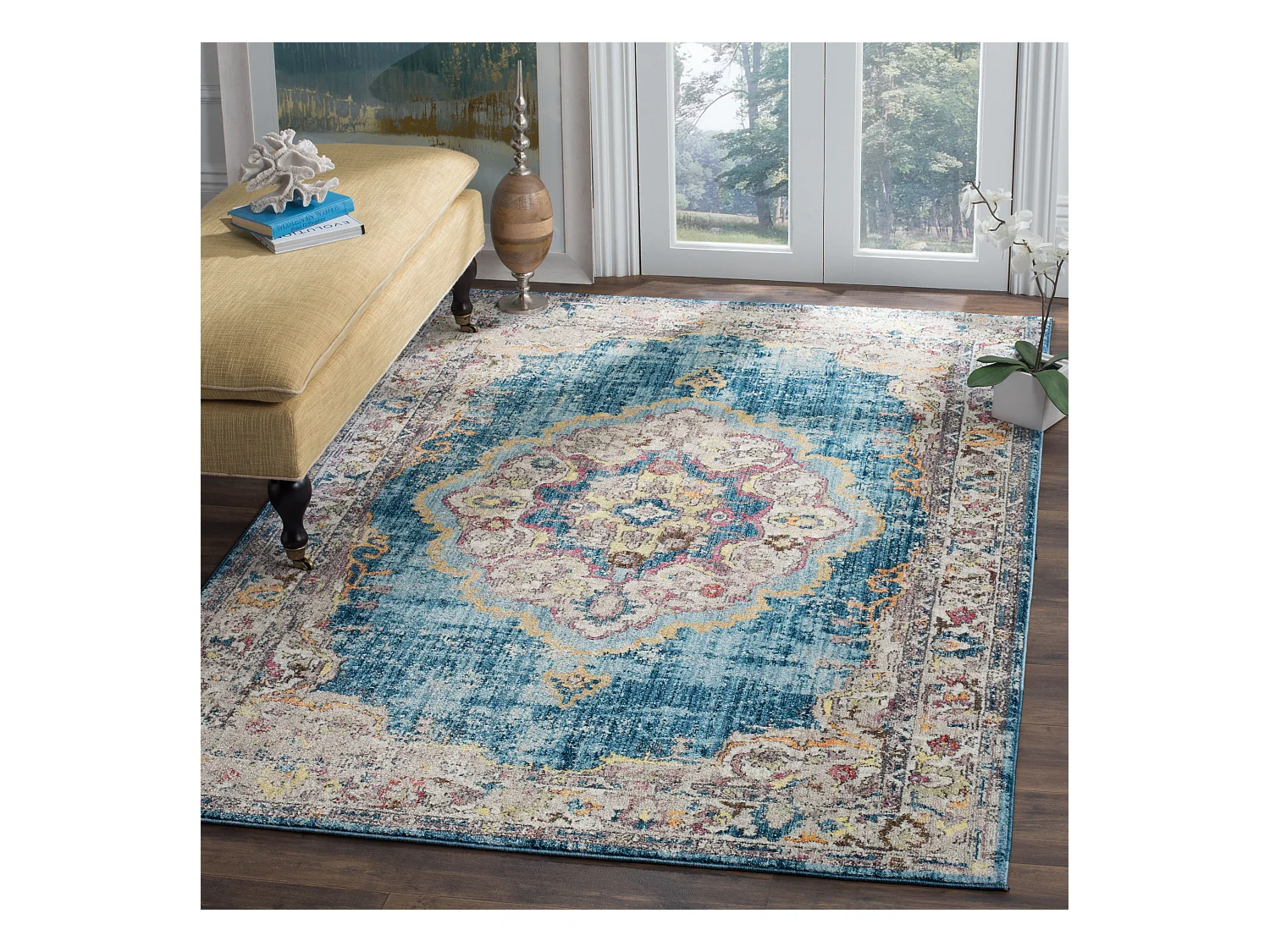 Tapis Bleu/Gris 155 X 229 cm - Malani