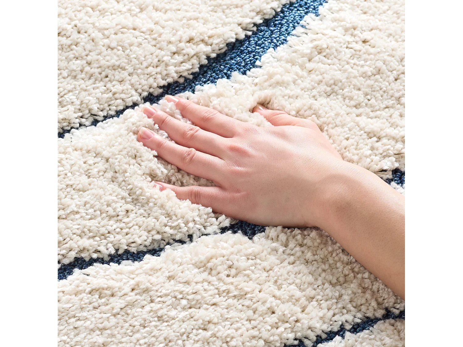 Tapis Neutre/Bleu 160 X 229 cm - Raton