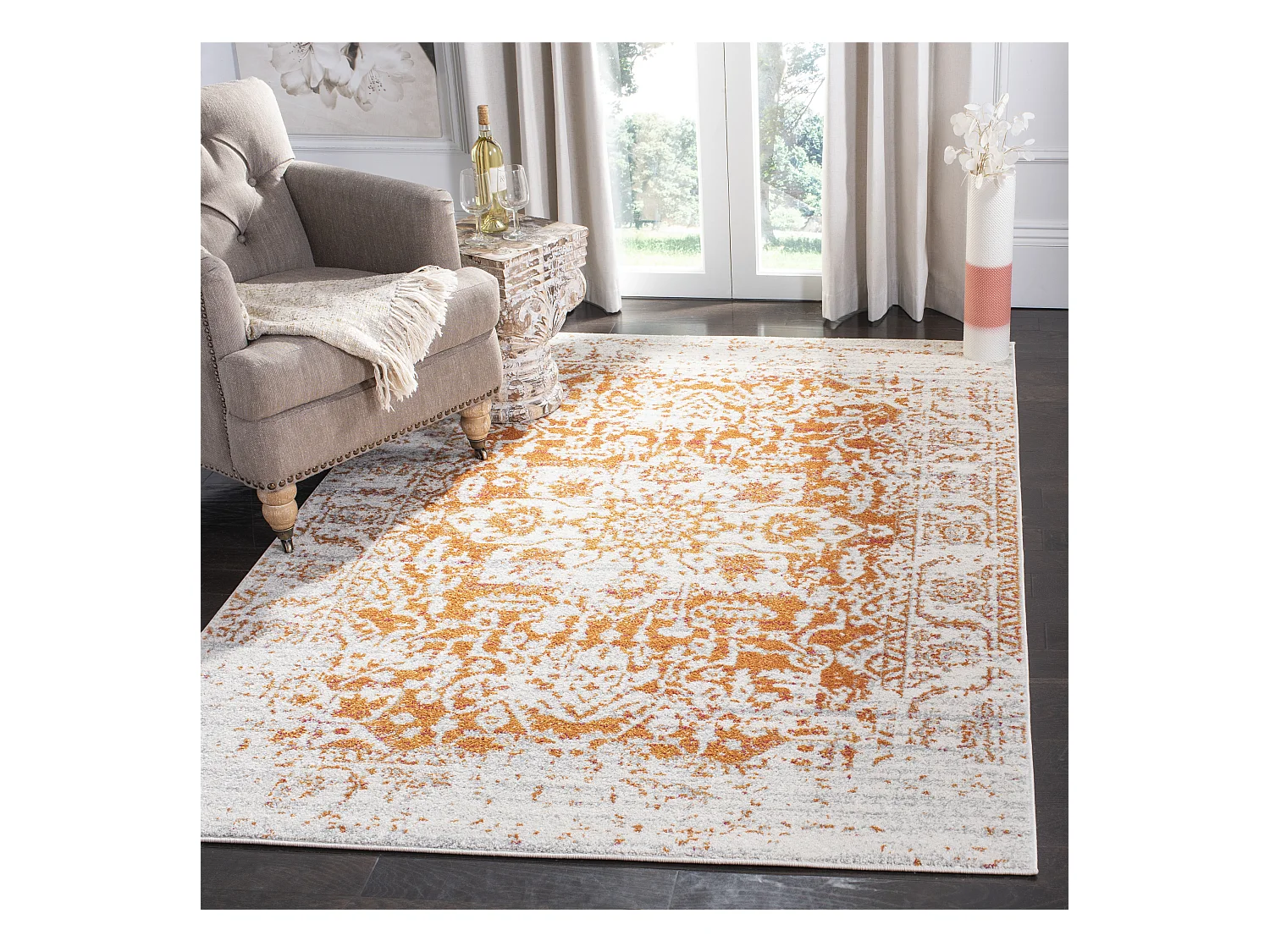 Tapis Orange/Neutre 122 X 183 cm - Merryl