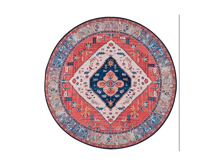 Tapis Rouille/Bleu 183 X 183 cm - Leilani