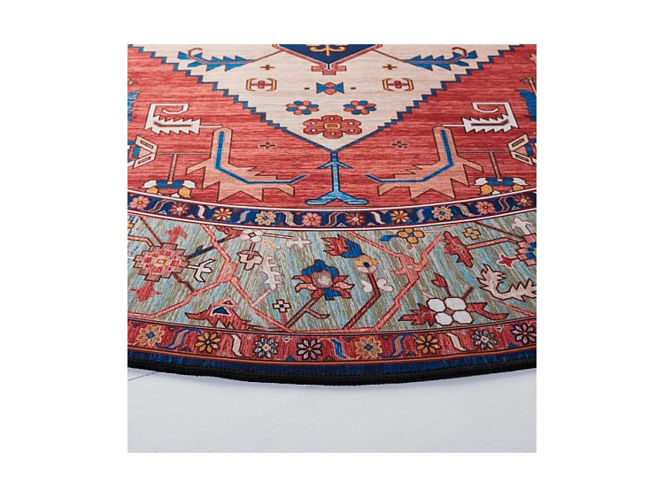 Tapis Rouille/Bleu 183 X 183 cm - Leilani