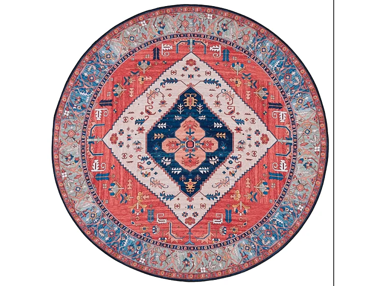 Tapis Rouille/Bleu 183 X 183 cm - Leilani