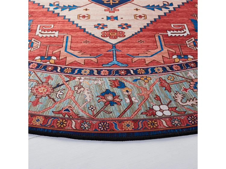 Tapis Rouille/Bleu 183 X 183 cm - Leilani