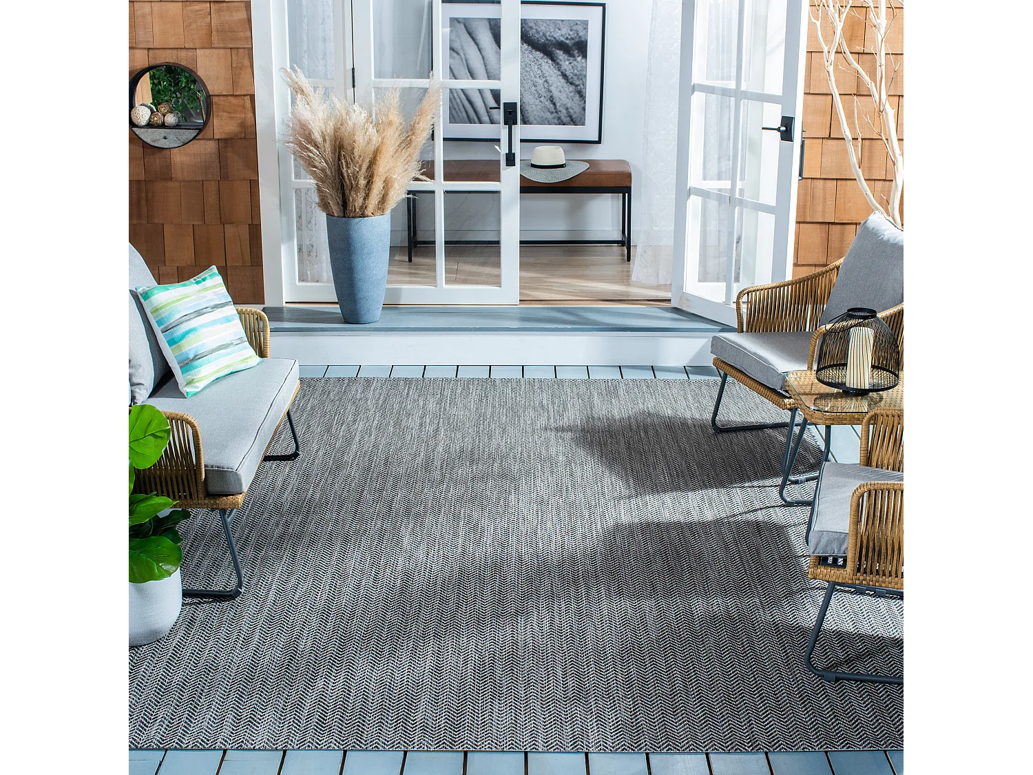 Tapis Noir/Beige 122 X 170 cm - Serenna