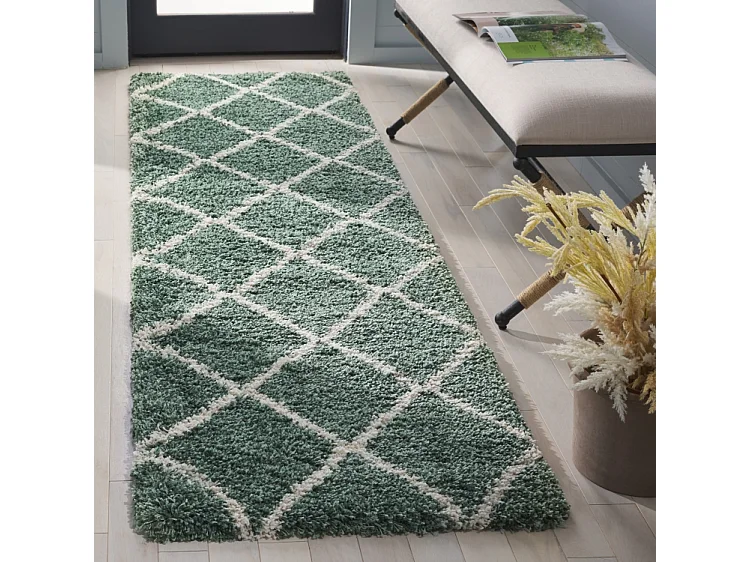 Tapis Vert/Ivoire 69 X 244 cm - Myla