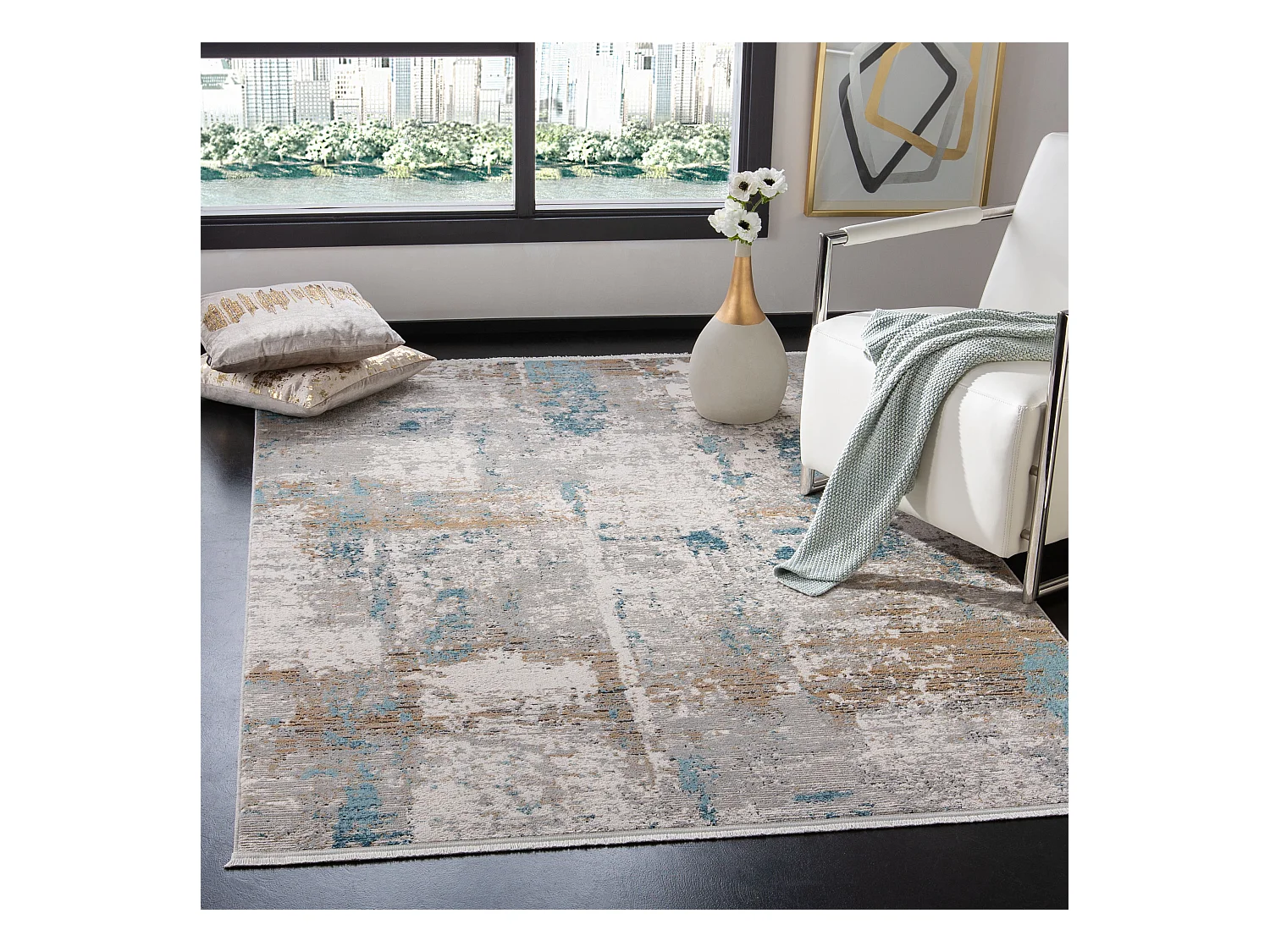 Tapis Neutre/Gris 160 X 229 cm - Estrella