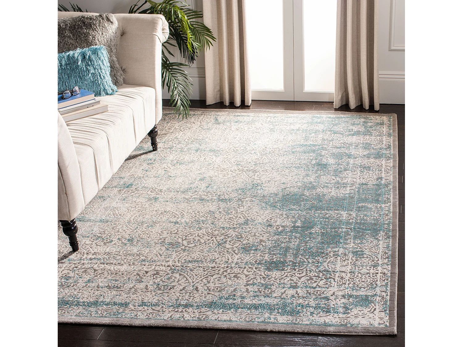 Tapis Bleu/Neutre 201 X 279 cm - Amala