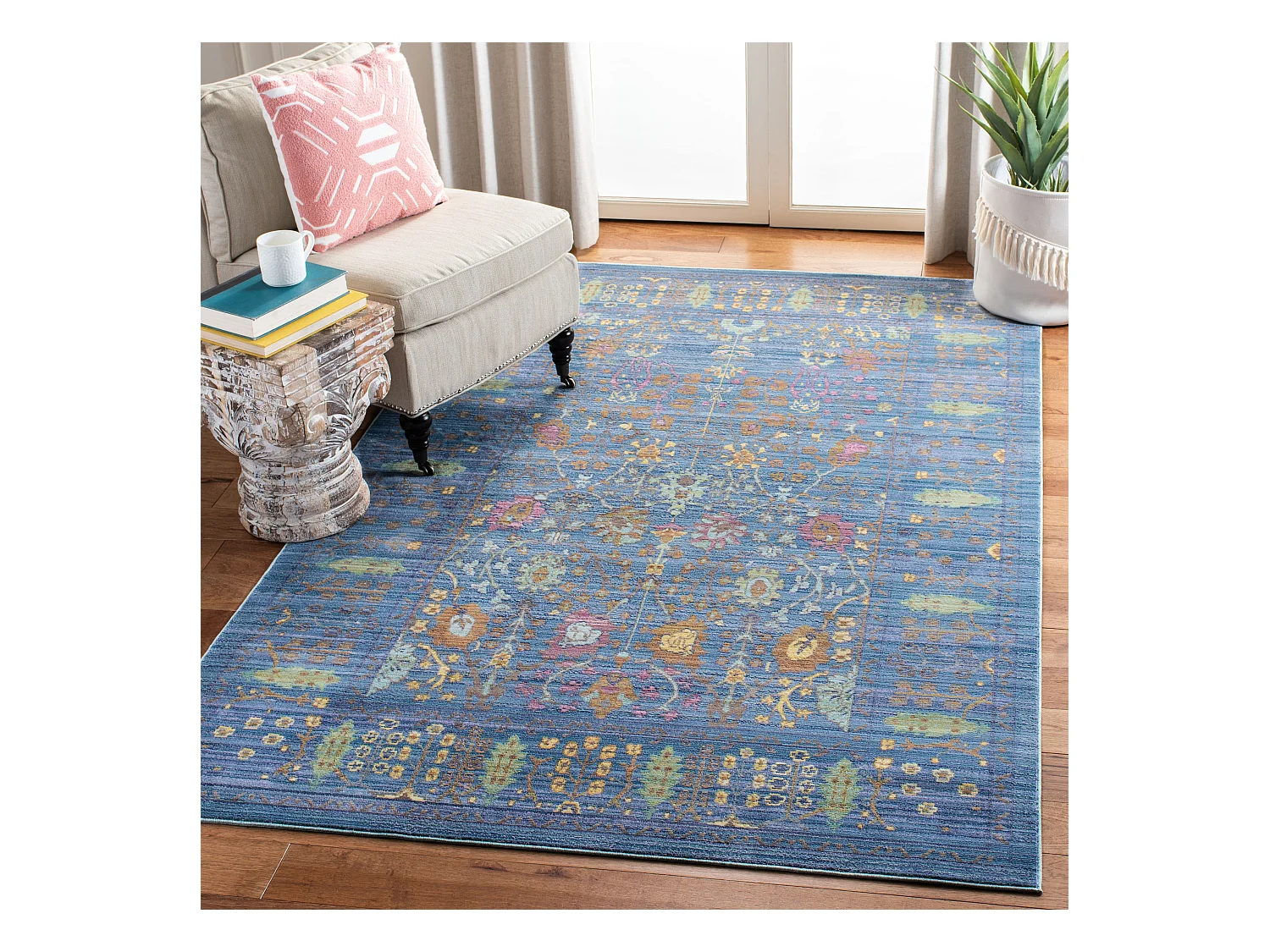 Tapis Bleu/Multicolore 122 X 183 cm - Tatum