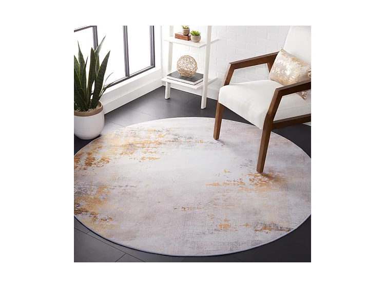 Tapis Gris/Or 183 X 183 cm - Aviva