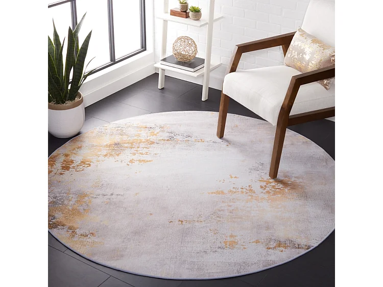 Tapis Gris/Or 183 X 183 cm - Aviva