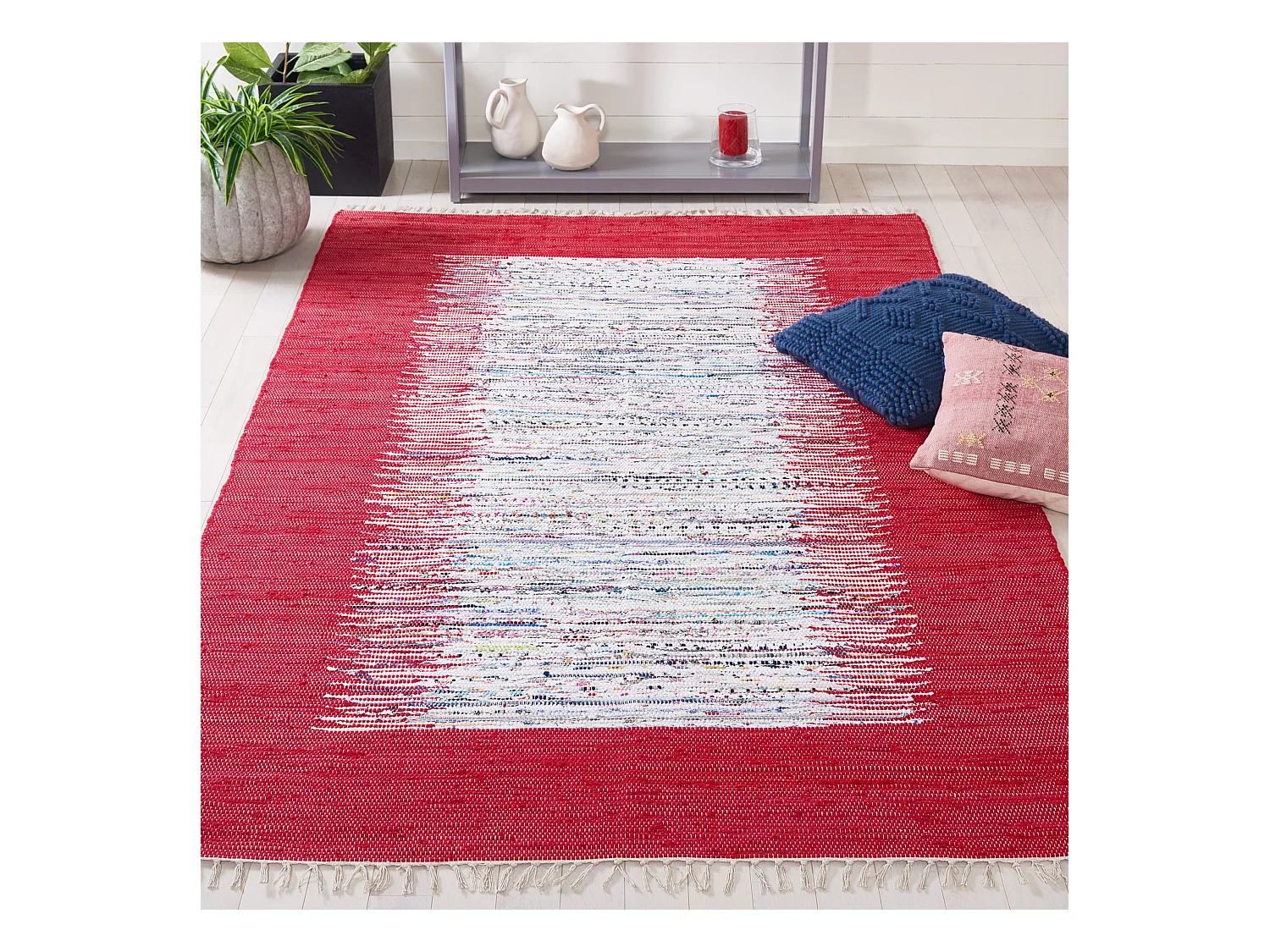 Tapis Neutre/Rouge 152 X 244 cm - Saltillo