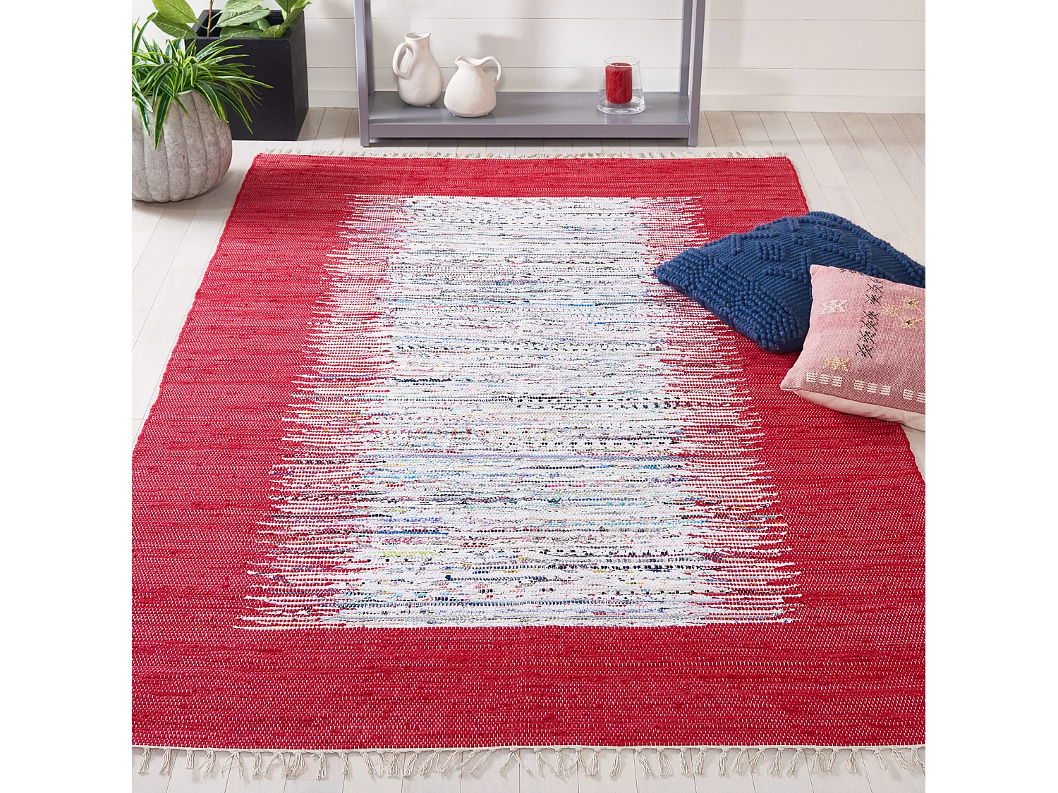 Tapis Neutre/Rouge 152 X 244 cm - Saltillo