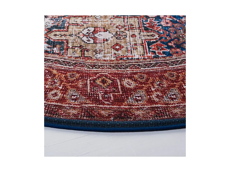 Tapis Bleu Marine/Rouille 183 X 183 cm - Zarah