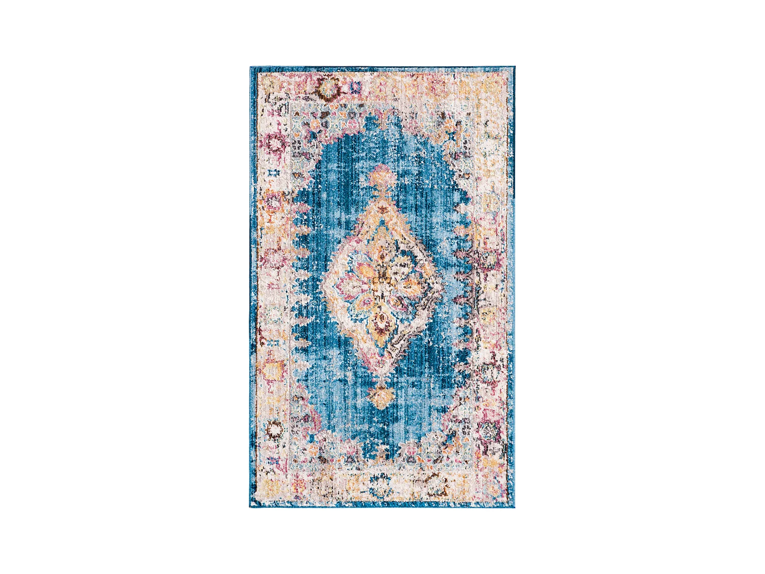 Tapis Bleu/Neutre 91 X 152 cm - Hadarah