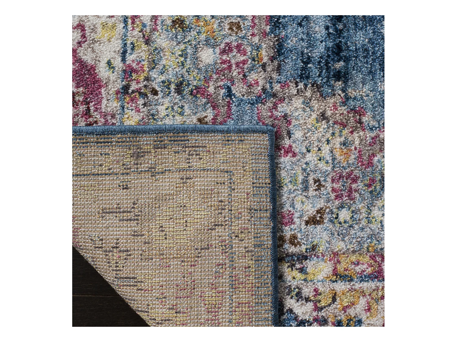 Tapis Bleu/Neutre 91 X 152 cm - Hadarah