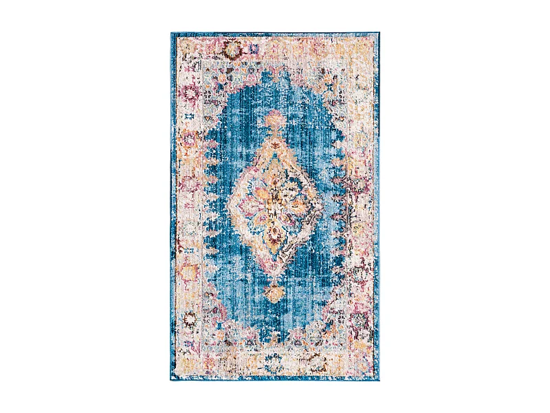 Tapis Bleu/Neutre 91 X 152 cm - Hadarah