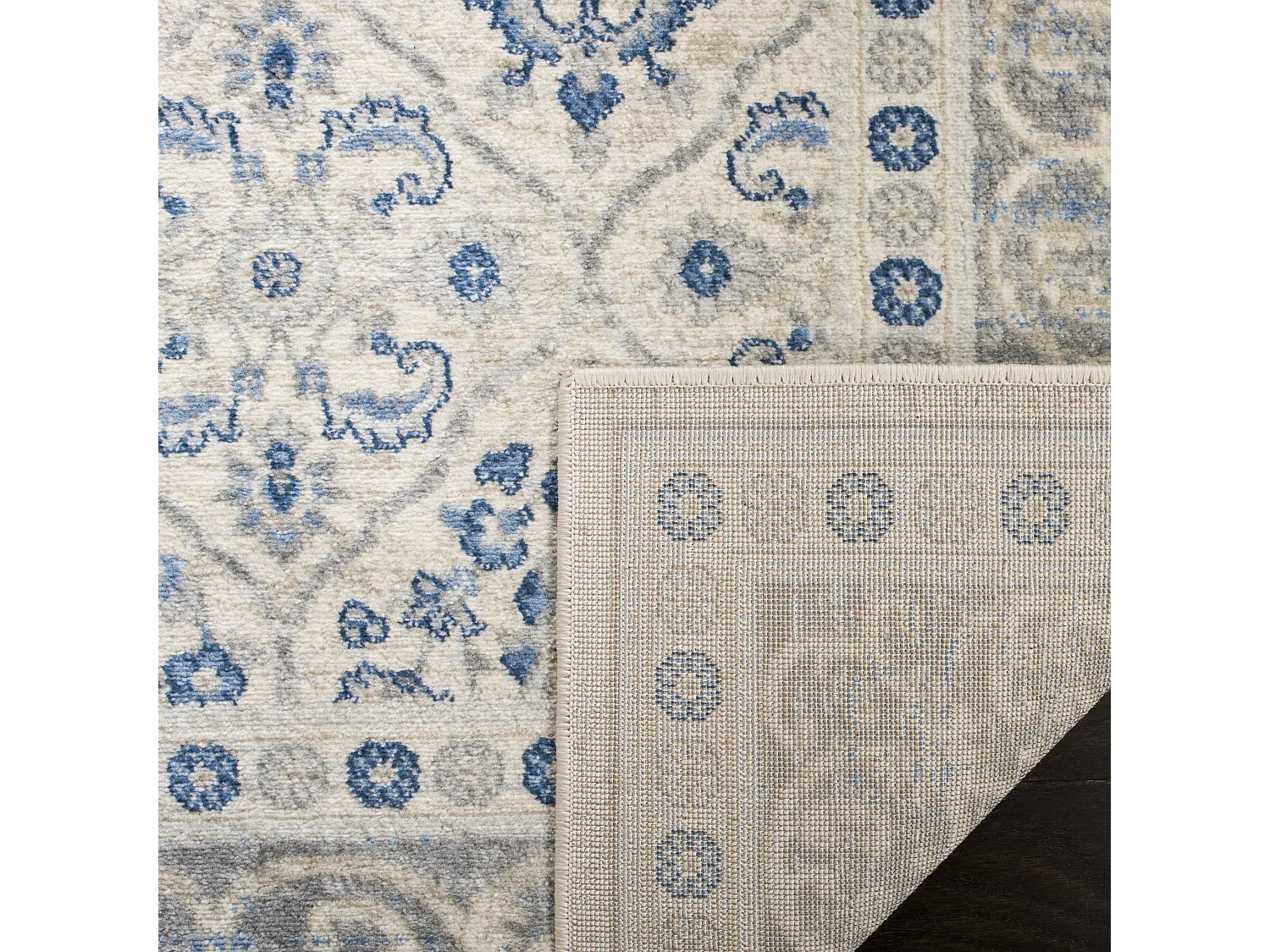 Tapis Gris/Bleu 91 X 152 cm - Teresse