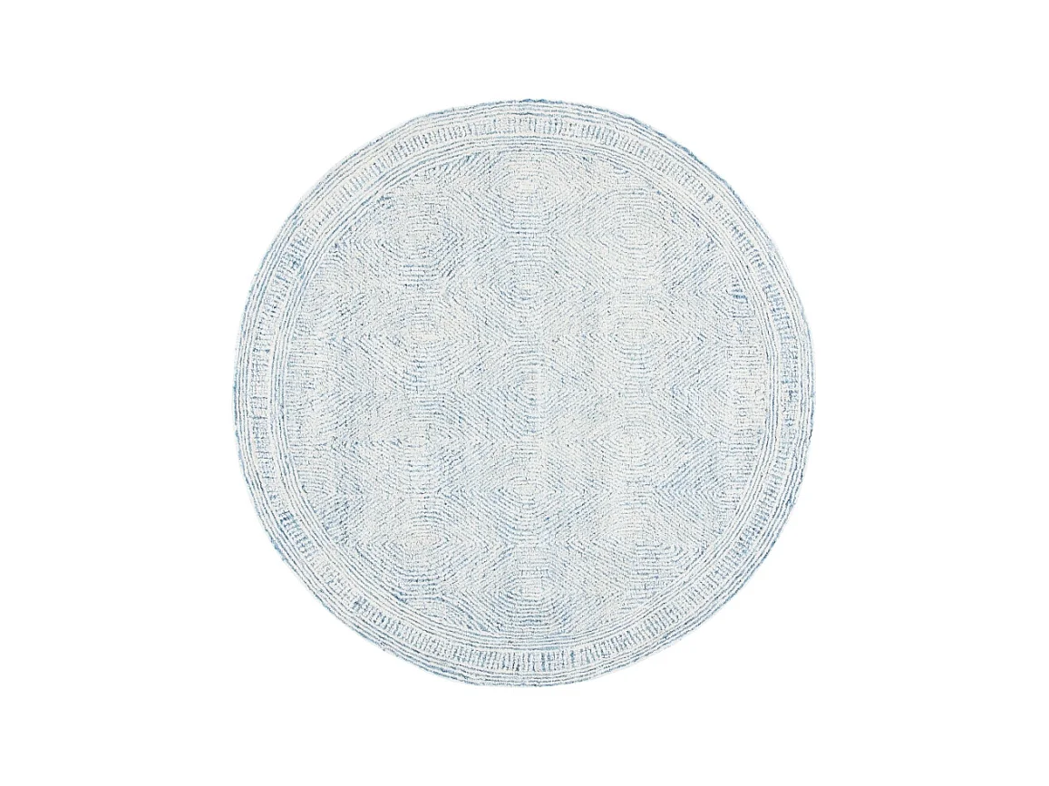 Tapis Ivoire/Bleu 122 X 122 cm - Alaska