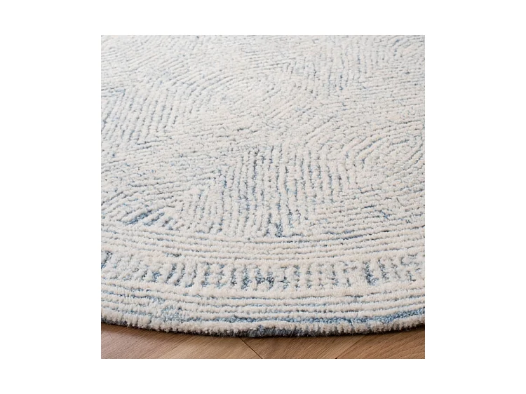 Tapis Ivoire/Bleu 122 X 122 cm - Alaska