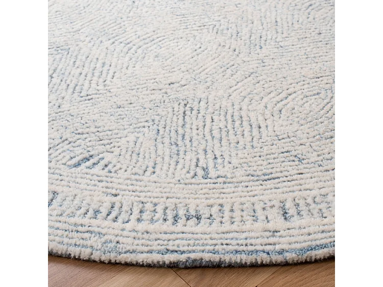 Tapis Ivoire/Bleu 122 X 122 cm - Alaska