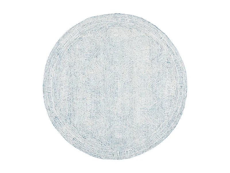 Tapis Ivoire/Bleu 122 X 122 cm - Alaska