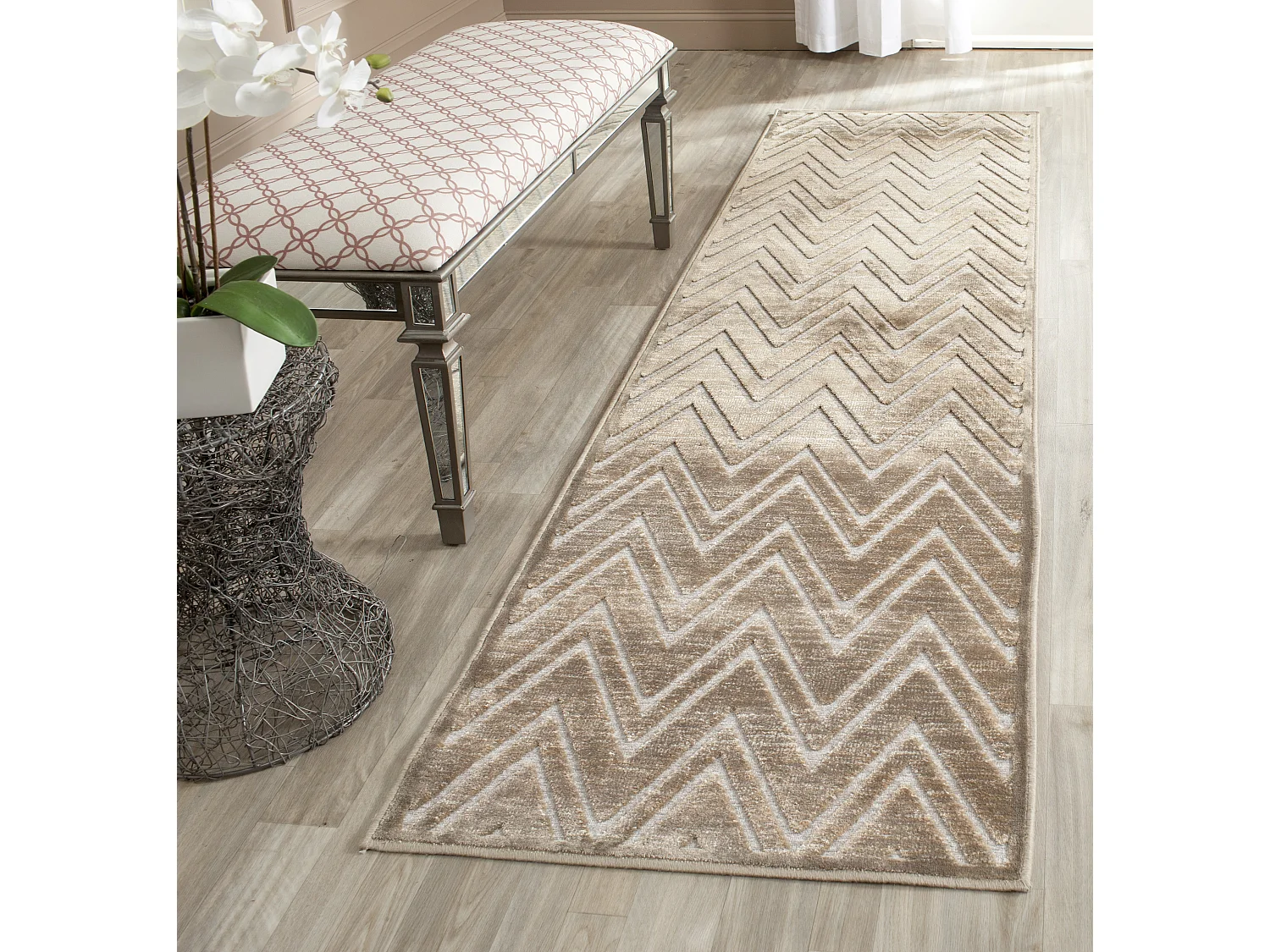 Tapis Marron/Neutre 66 X 244 cm - Tobago
