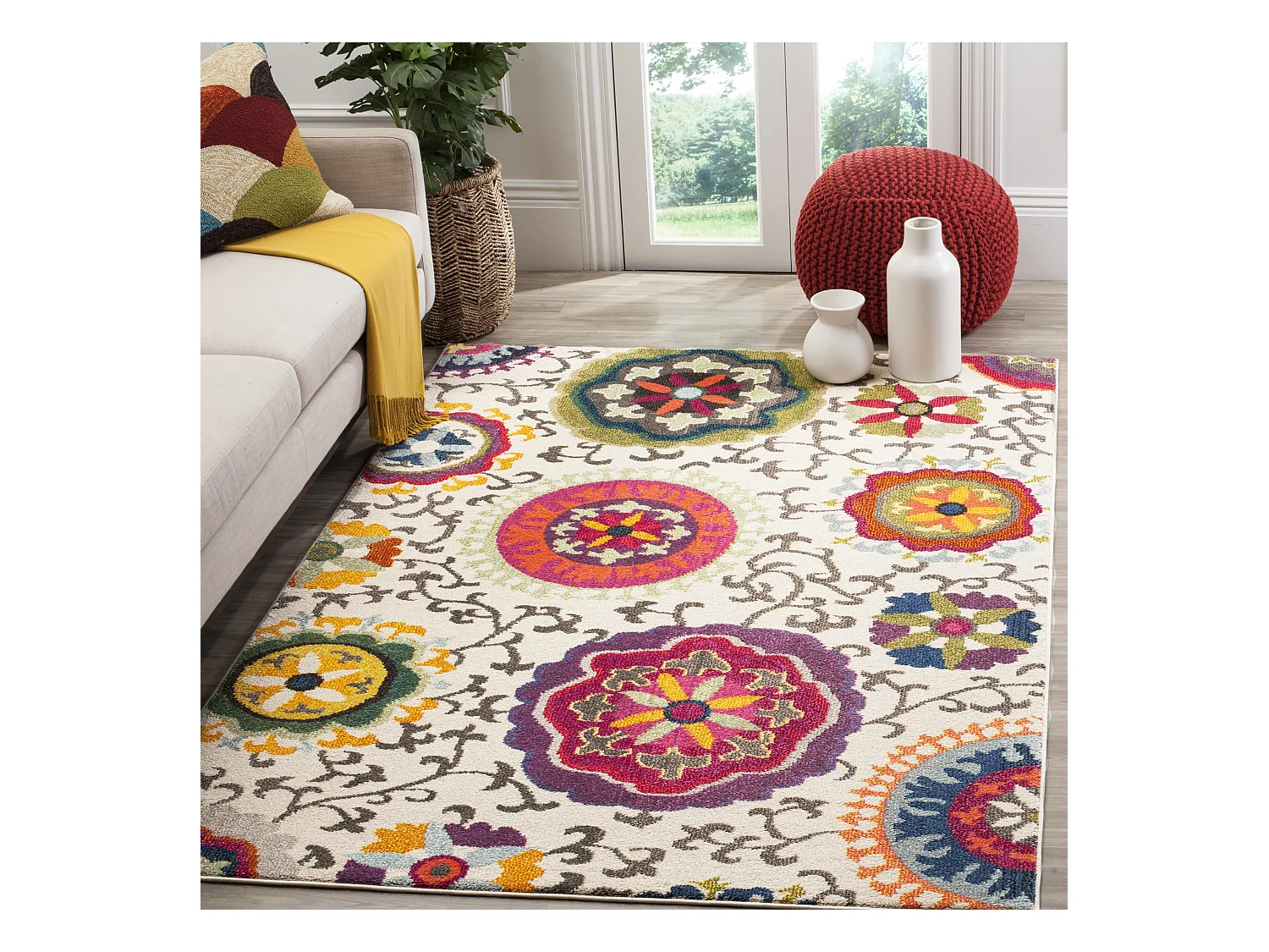 Tapis Neutre/Multicolore 122 X 170 cm - Manteca