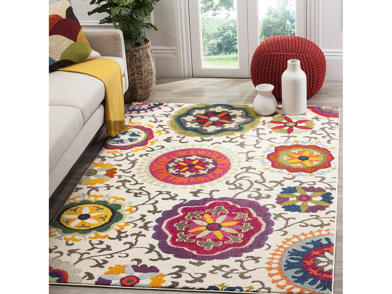 Tapis Neutre/Multicolore 122 X 170 cm - Manteca
