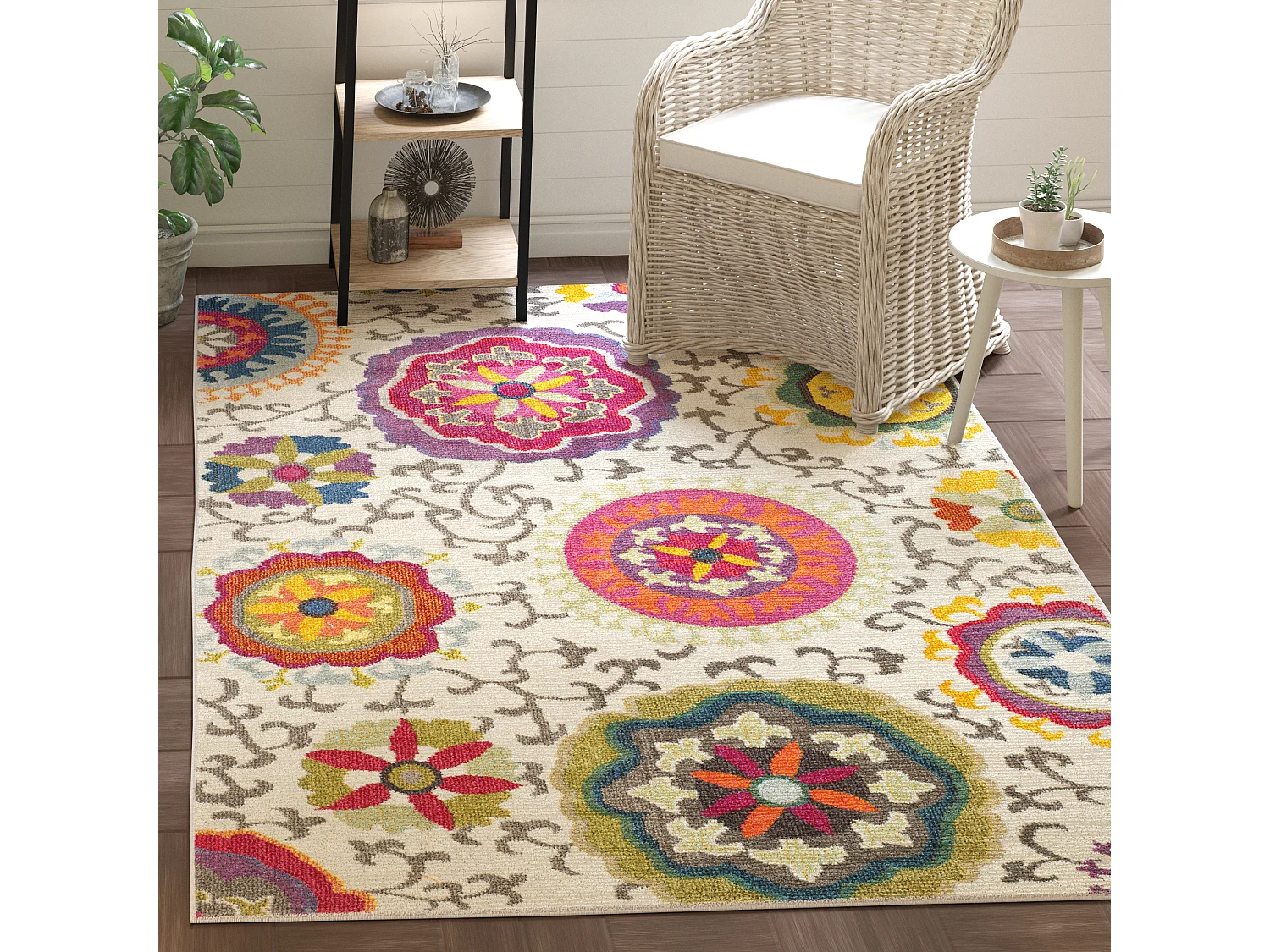 Tapis Neutre/Multicolore 122 X 170 cm - Manteca