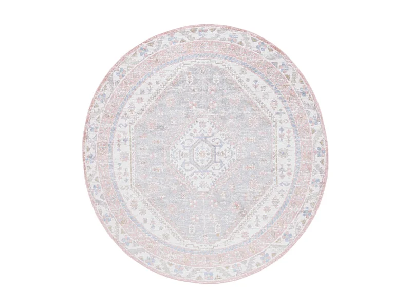 Tapis Ivoire/Bleu 160 X 160 cm - Clementina