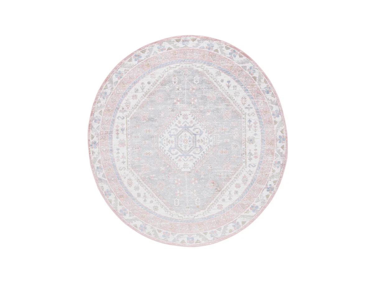 Tapis Ivoire/Bleu 160 X 160 cm - Clementina