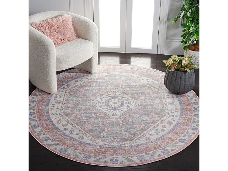 Tapis Ivoire/Bleu 160 X 160 cm - Clementina