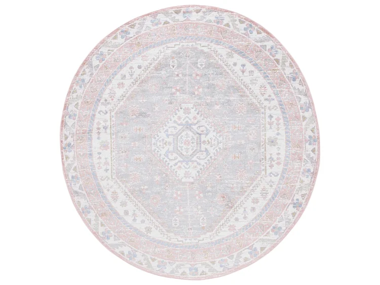 Tapis Ivoire/Bleu 160 X 160 cm - Clementina