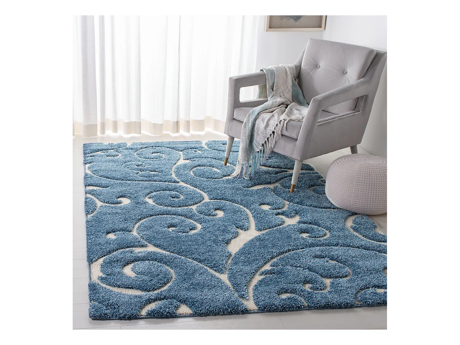 Tapis Bleu/Neutre 122 X 183 cm - Rosalind