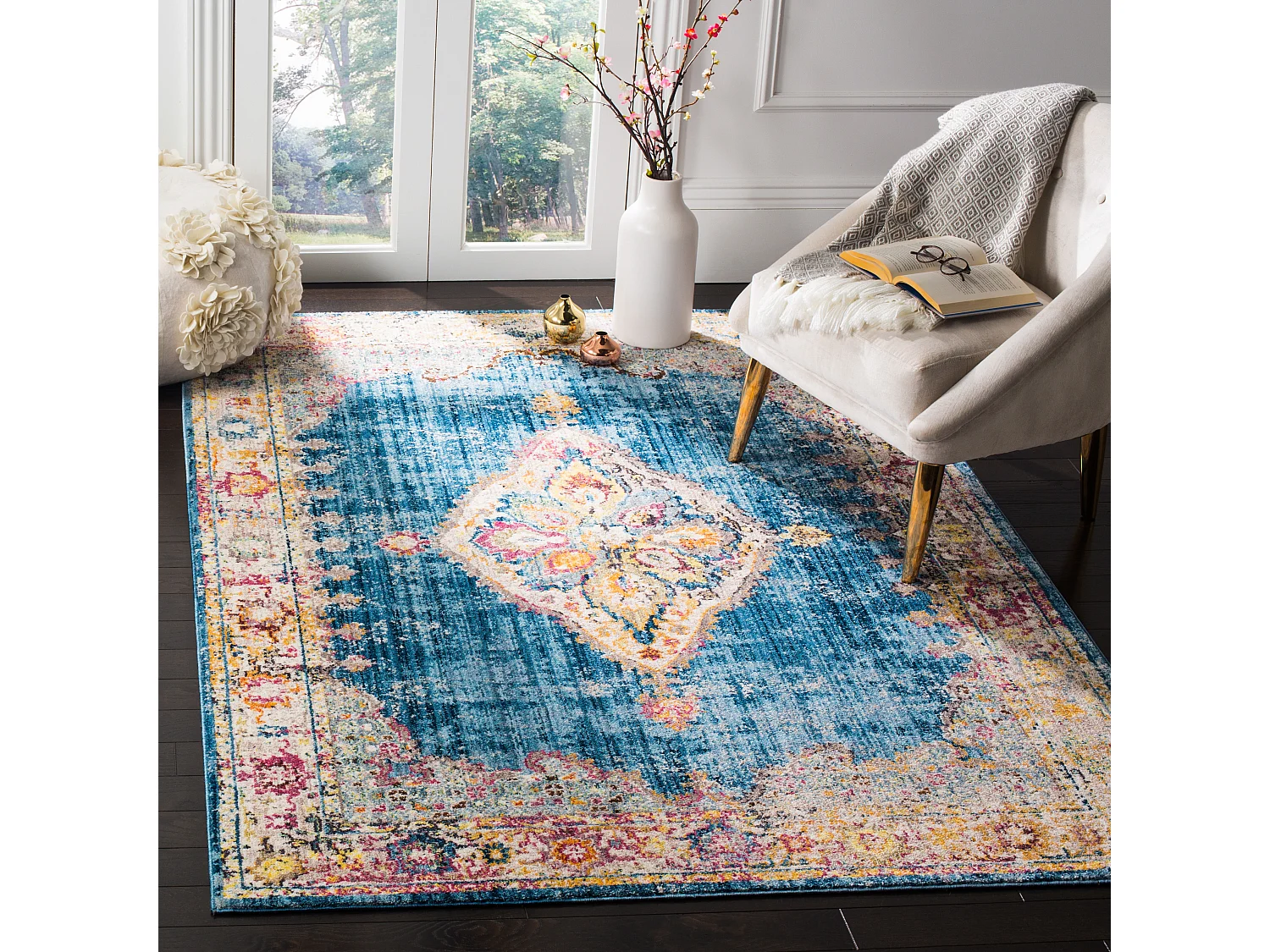 Tapis Bleu/Neutre 183 X 274 cm - Hadarah