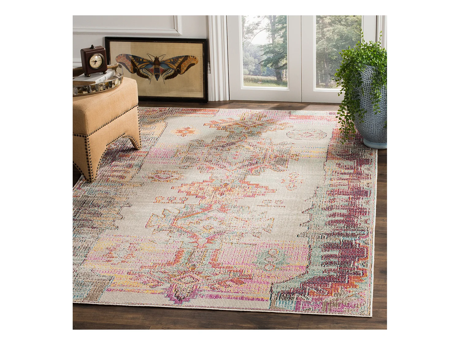 Tapis Gris/Violet 152 X 244 cm - Delia
