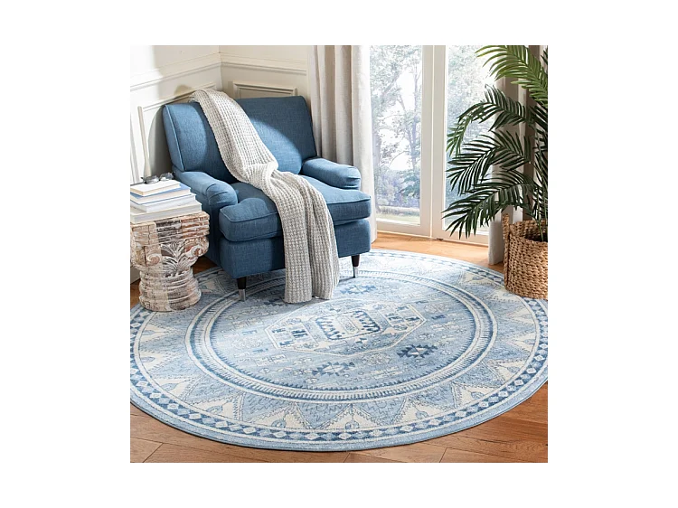 Tapis Bleu/Gris 201 X 201 cm - Kara