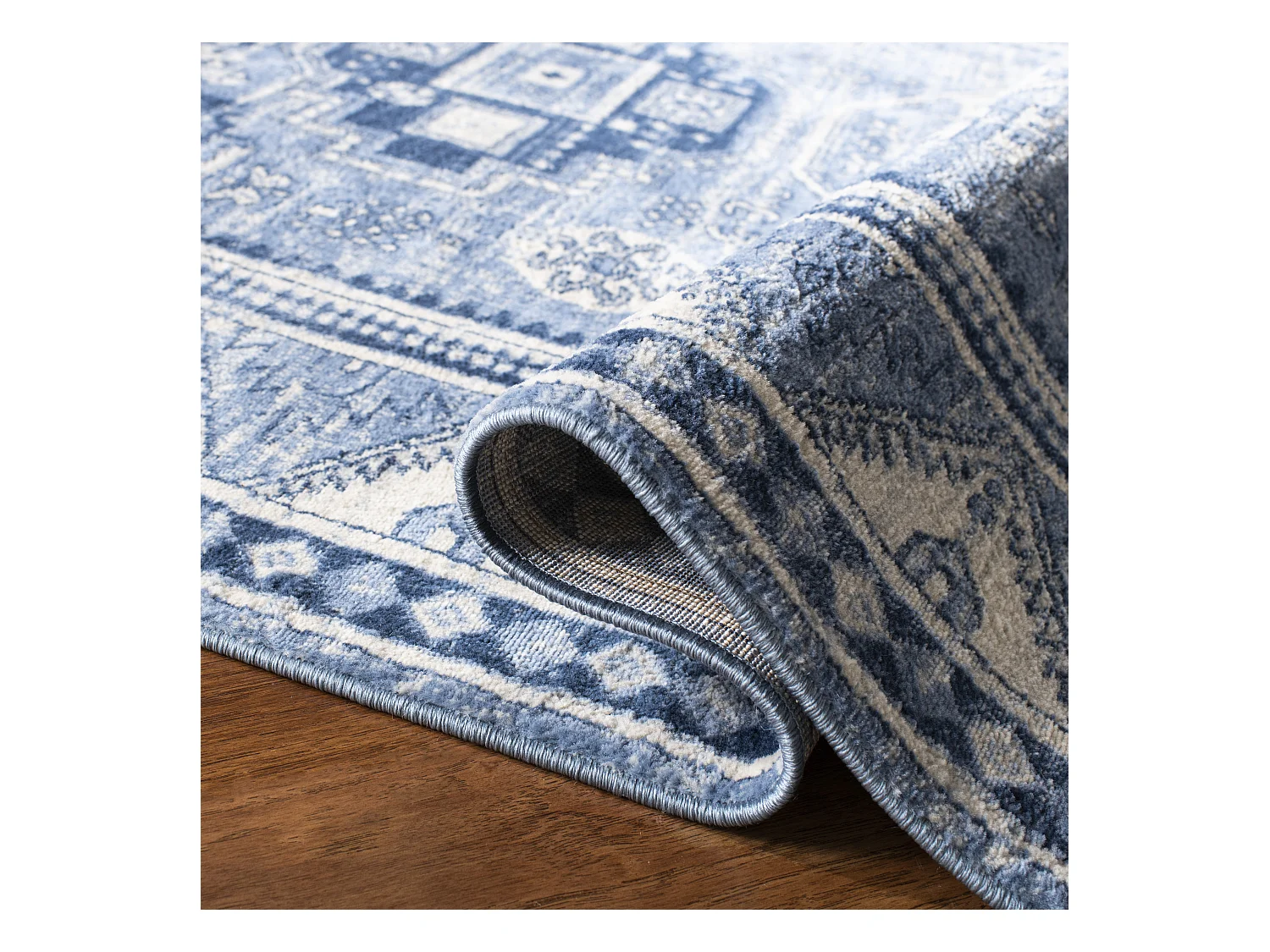 Tapis Bleu/Gris 201 X 201 cm - Kara