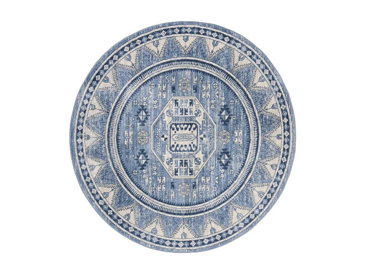 Tapis Bleu/Gris 201 X 201 cm - Kara