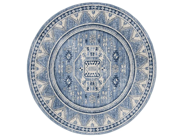 Tapis Bleu/Gris 201 X 201 cm - Kara