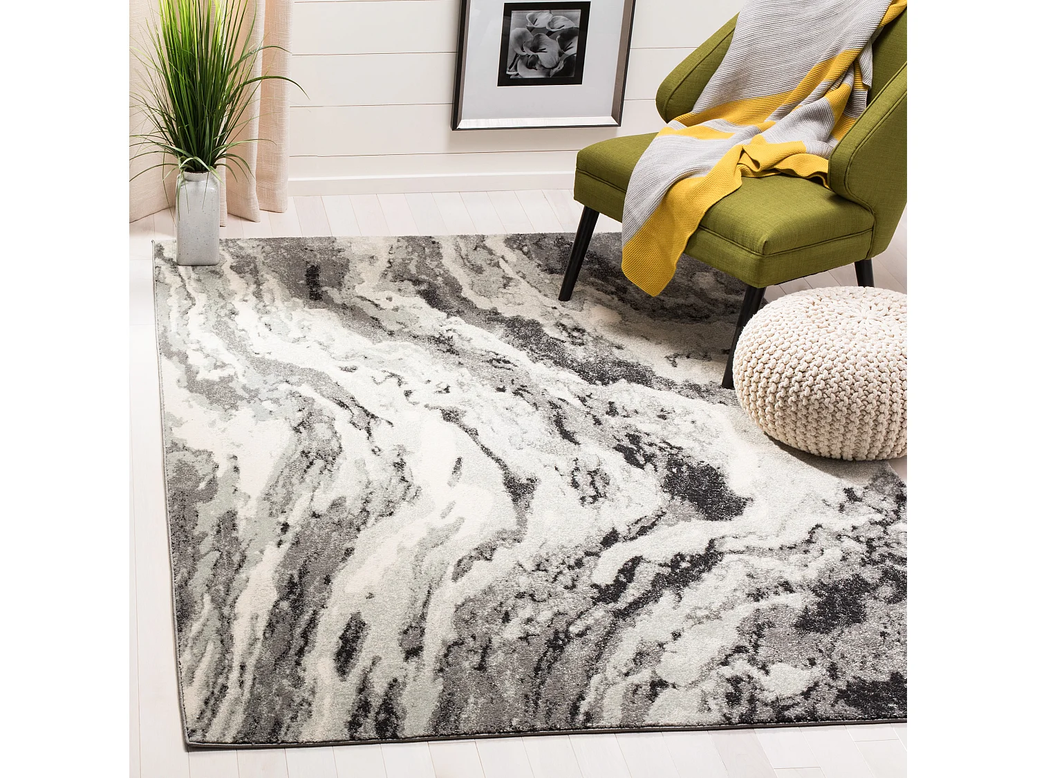 Tapis Neutre/Gris 122 X 183 cm - Yaryna