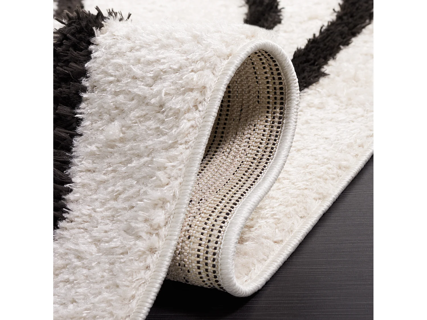 Tapis Ivoire/Noir 122 X 183 cm - Verena