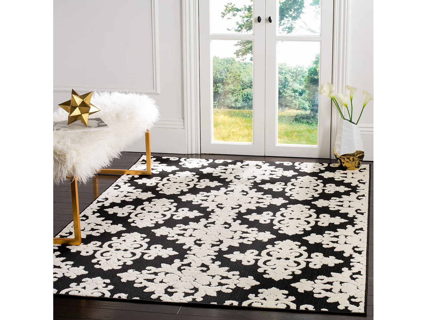 Tapis Noir/Neutre 201 X 290 cm - Zoa