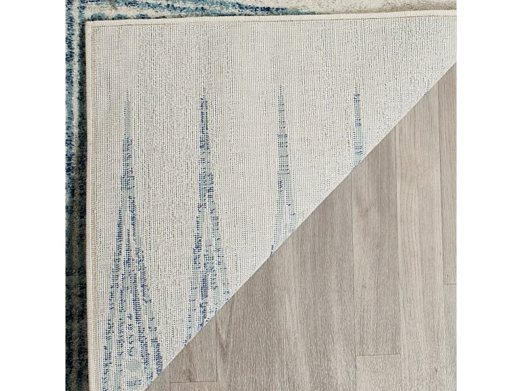 Tapis Neutre/Bleu 91 X 152 cm - Gianna