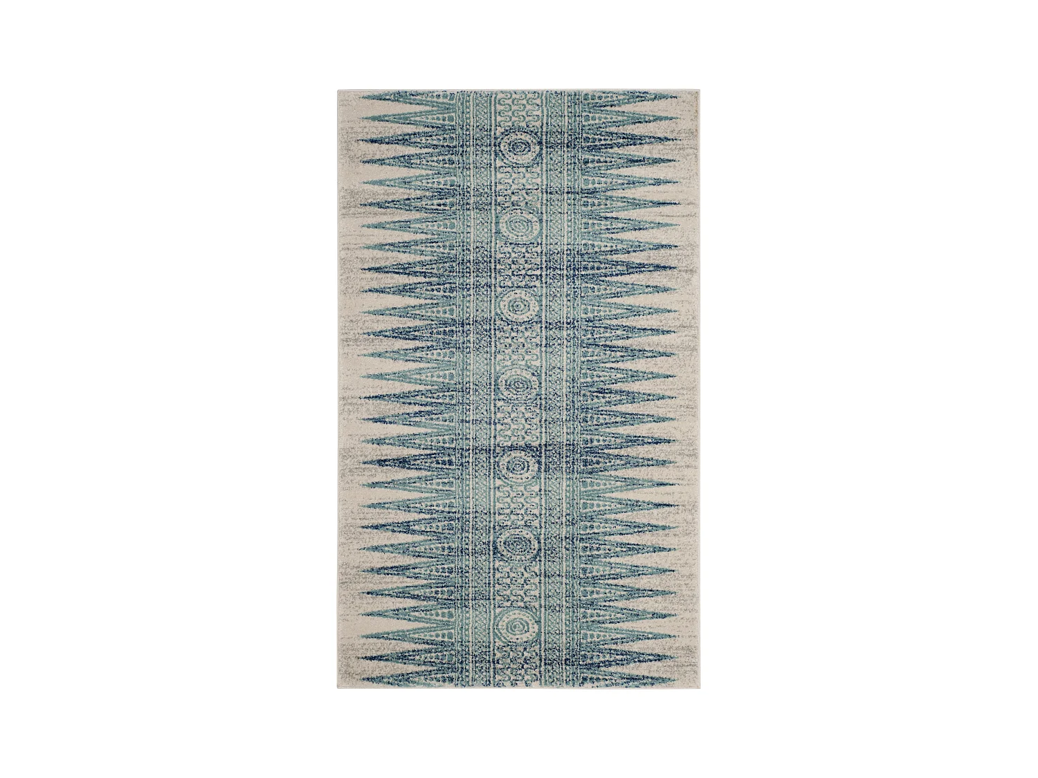 Tapis Neutre/Bleu 91 X 152 cm - Gianna