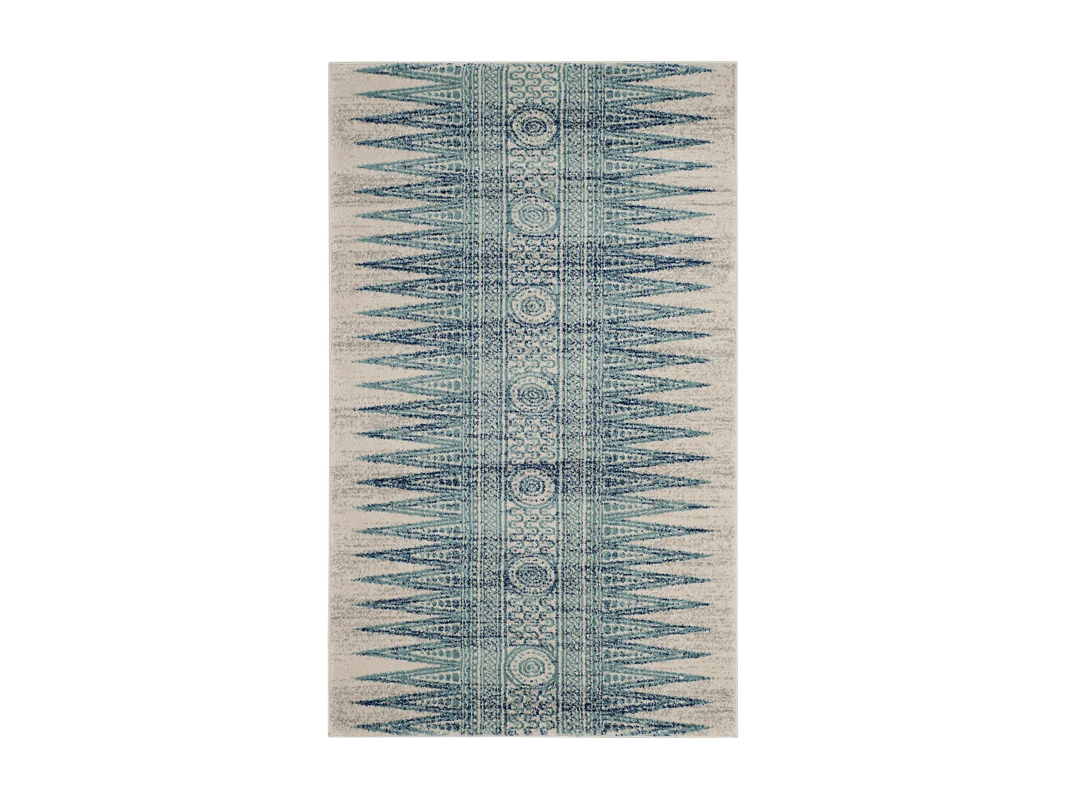 Tapis Neutre/Bleu 91 X 152 cm - Gianna